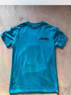 Jeep Teal Short Sleeve Crew Neck T-Shirt with Logo